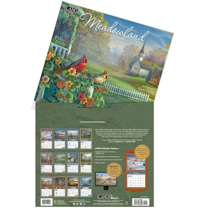 Lang Companies, Meadowland 2026 Wall Calendar by Sam Timm, 13.4'' X 12'', 12-Month Calendar with Stapled Binding by Lang - Image 4