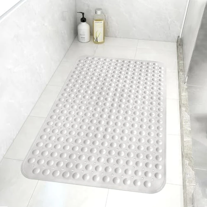 Mofonky Non Slip Shower Mat: 90 x 60 cm Extra Large Shower Mats for Walk-in Shower - TPE Shower Matt Non Slip with Drain Holes and Suction Cups by Mofonky - Image 8