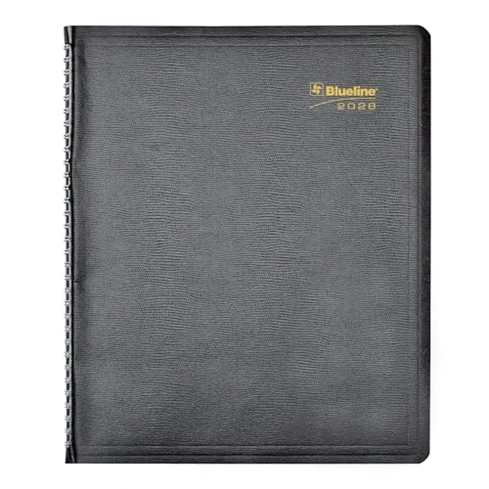 Blueline(R) 2026 Essential Weekly Planner, Appointment Book, 12 Months, January to December, Twin-Wire Binding, 11" x 9.0625", Black, Bilingual (C5950.81BT-26) by BLUELINE - Used - Acceptable condition