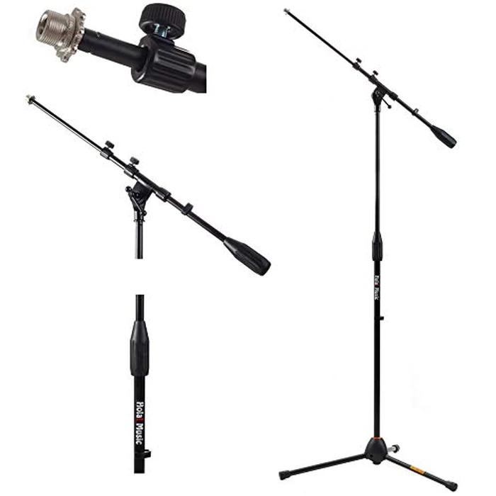 Hola! Music Mic Stand w/Adjustable Height for Home, Studio, Office or Stage Use - Standard Clutch Single Unit by Hola! Music - Image 1