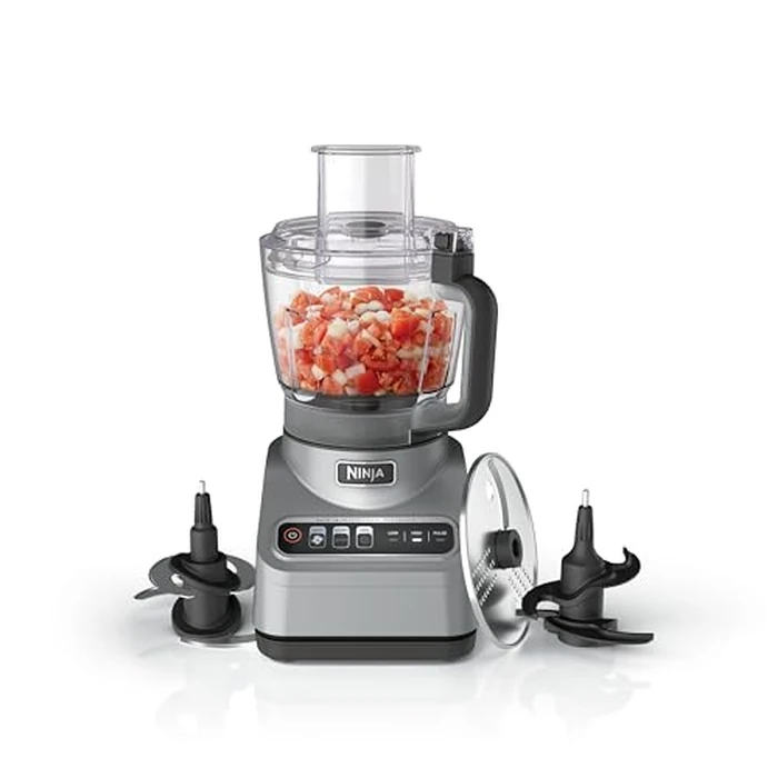 Ninja Professional Plus Food Processor 850-Watts With Auto-iQ Preset Programs Chop Puree Dough Slice Shred With a 9-Cup Capacity and a Silver Stainless Finish (BN600C) - Canadian Version by Ninja - Used - Acceptable condition - CA$83.98