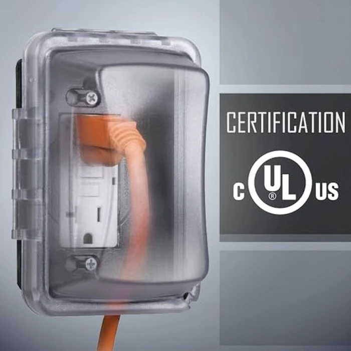 TayMac MM410C Single Horizontal/Vertical Mount 1-Gang Weatherproof In-Use Electrical Outlet Cover for Home Improvement, 2.75 in, Clear by TayMac - Image 5