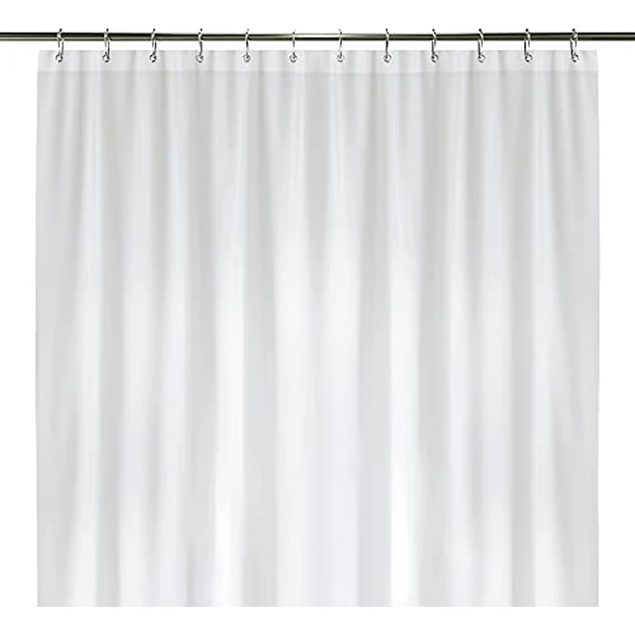 LiBa PEVA 8G Bathroom Shower Curtain Liner, 72" W x 84" H, White, 8G Heavy Duty Waterproof Shower Curtain Liner by LiBa - Used - Very Good condition - CA$16.19