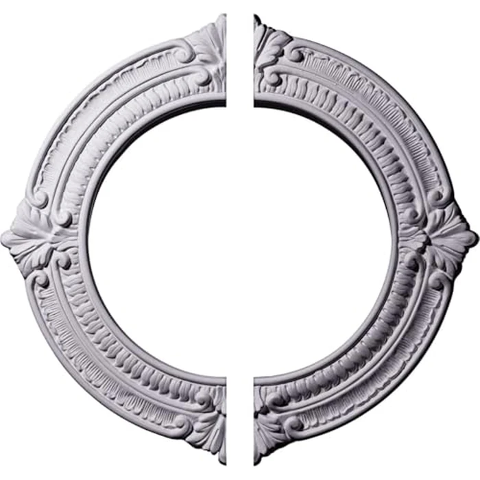 Ekena Millwork CM13BN2 13 1/8" OD ID X 5/8" P Benson Ceiling Medallion, Two Piece (Fits Canopies up to 8"), Factory Primed and Ready To Paint by Ekena Millwork - Used - Very Good condition