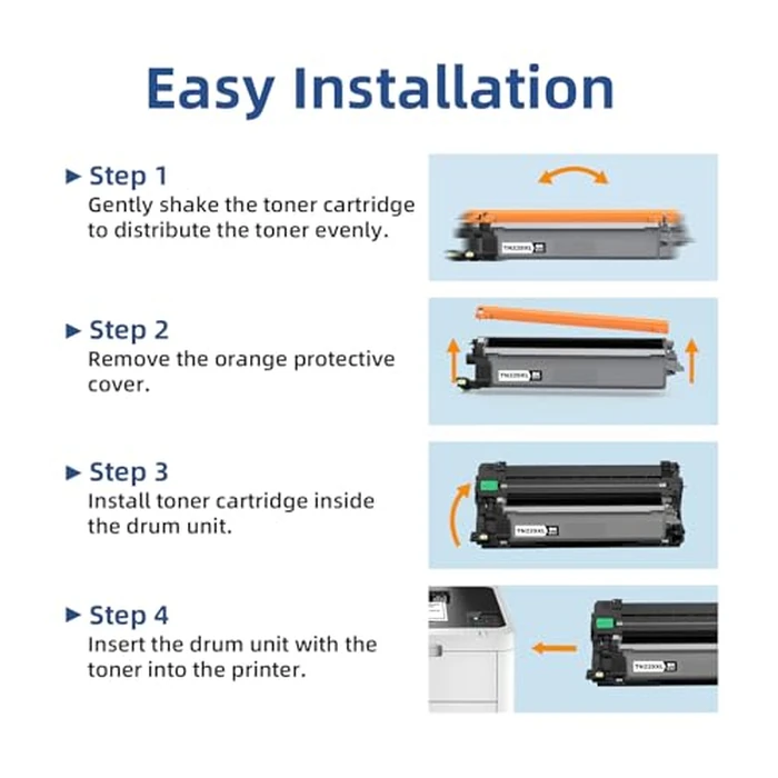 [with Chip] TN229XL Toner Cartridge Compatible Replacement for TN229XL TN229BK TN229 XL TN-229BK Work with MFC-L3780CDW MFC-L3720CDW HL-L3220CDW HL-L3280CDW Printer Toner (B/C/M/Y, 4-Pack) by Skydo - Image 5