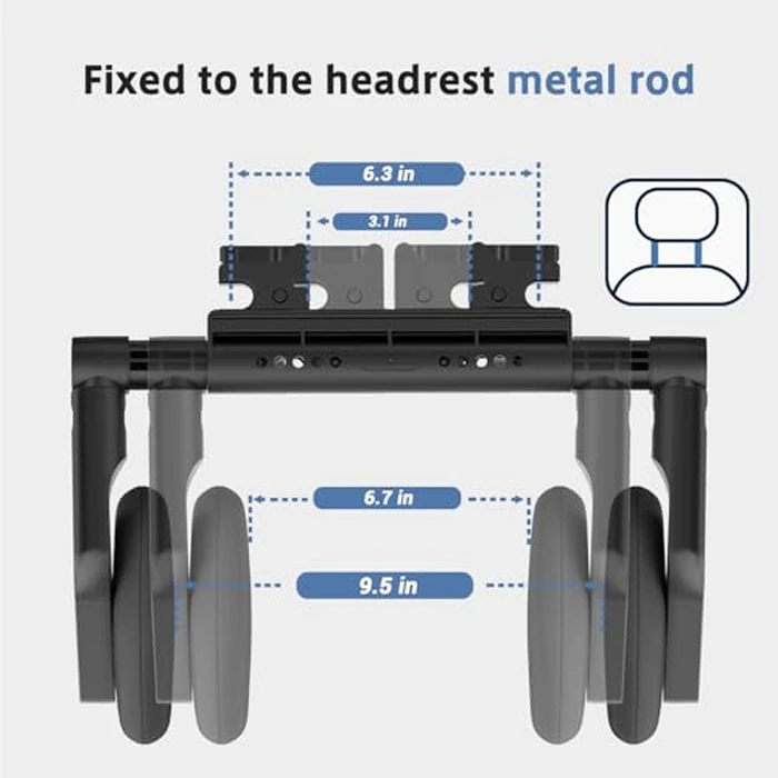 zorunowa Car Headrest Pillow, 4-Way Adjustable Car Headrest,Thickened Memory Foam Road Pal Headrest, Neck Support Pillow, U- Shaped Design, Travel Car Sleeping,Suitable for Kids and Adults by zorunowa - Image 6