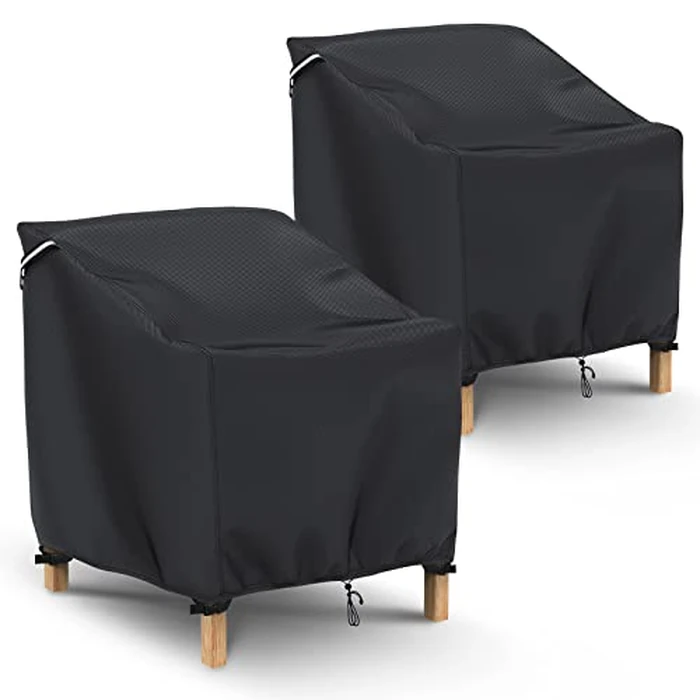 Gasadar Patio Chair Cover-2 Pack, Heavy Duty Waterproof UV Resistant Anti-Fading Chair Covers for Lawn Outdoor Furniture Chairs,30"W x 37"D x 31"H by Gasadar - Used - Good condition