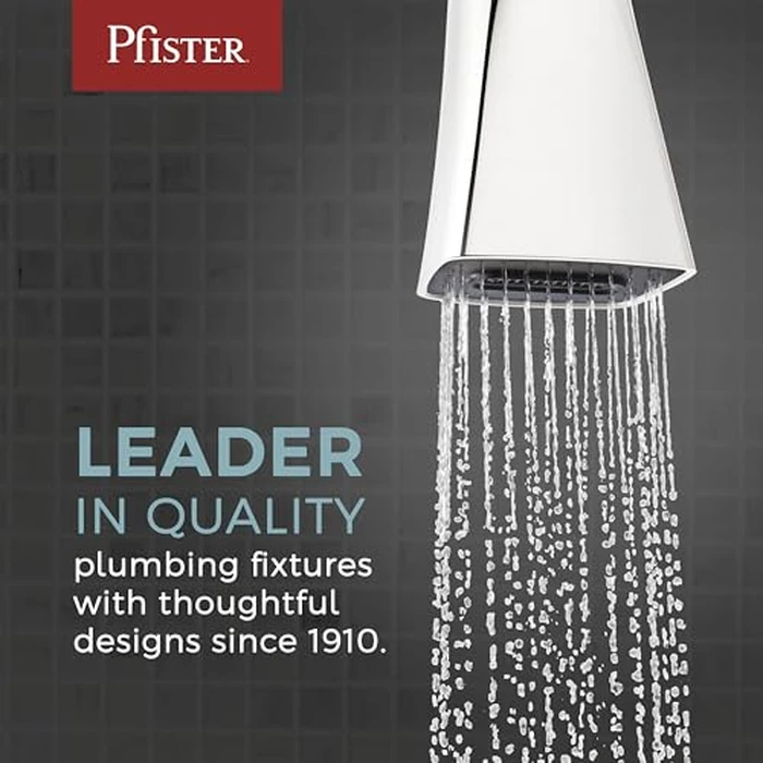 Pfister Pfirst Series Polished Chrome Kitchen Faucet with 2 Knobs, High-Arc Kitchen Sink/Bar Sink Faucet, Transitional Home Décor, 2-Handle Kitchen Faucets by Pfister - Image 2