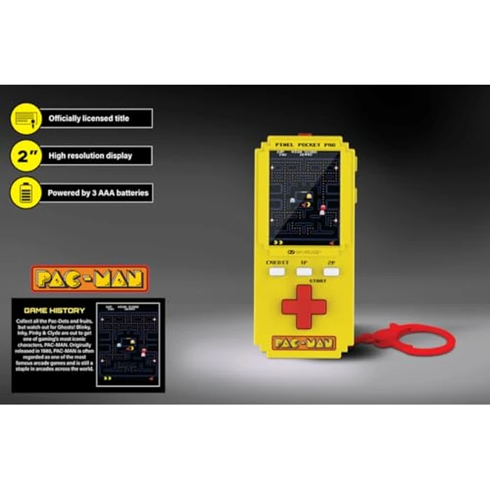 Pac-Man Pixel Pocket Pro: Officially Licensed Pac-Man Video Game, Portable Keychain Arcade by MY ARCADE - Image 2