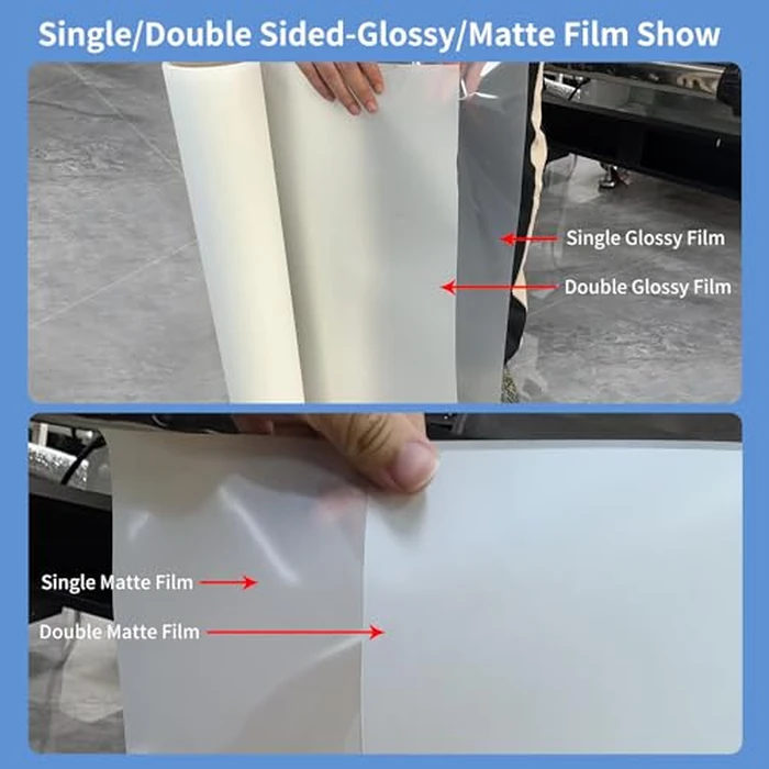 DTF Transfer Film Roll 13" x 328ft,Double Sided Matte Clear PreTreat PET Heat Transfer Paper, Cold and Hot Peel, Direct to Film for T-Shirts Textile by imtfzct - Image 2