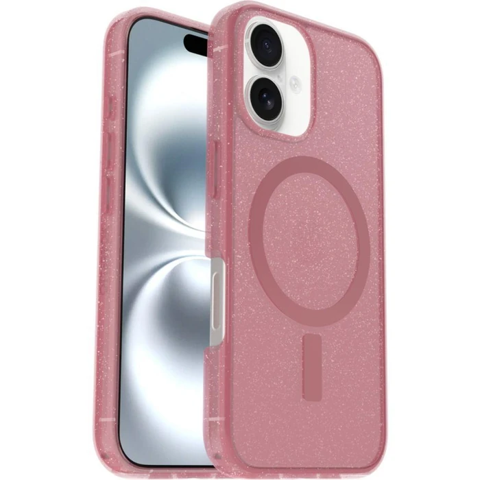 OtterBox Symmetry Series Clear Phone Case with MagSafe for iPhone 16 - Foxberry (Pink) by OtterBox - Image 1