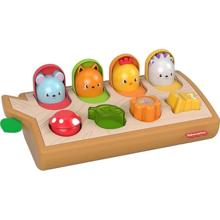 Fisher-Price Hide & Peek Pop-Up, Infant Activity Toy with Real Wood and Fabric Accents for Baby Ages 9 Months and Older by Fisher-Price - Used - Very Good condition - US$17.88