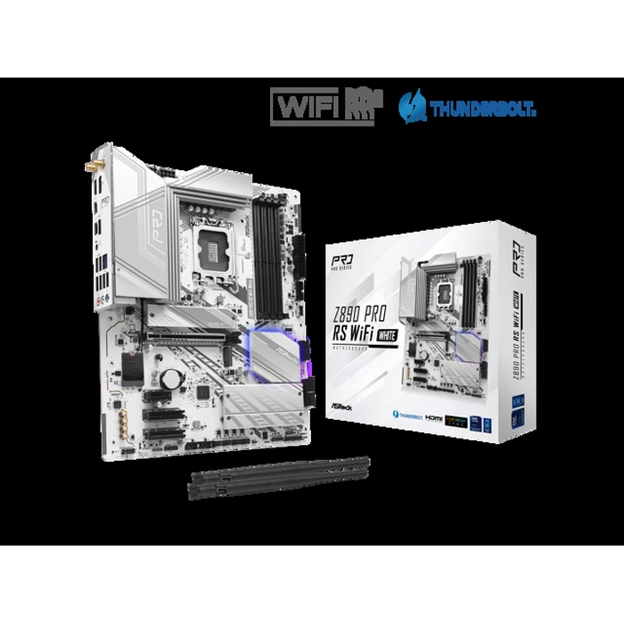ASRock Z890 Pro RS WiFi White LGA 1851 ATX Motherboard by ASRock - Image 1