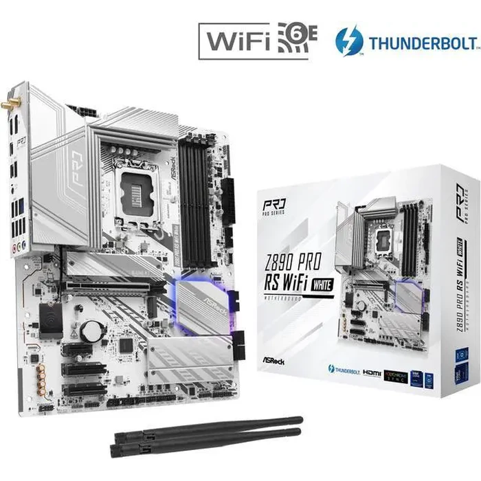 ASRock Z890 Pro RS WiFi White LGA 1851 ATX Motherboard by ASRock - Image 2