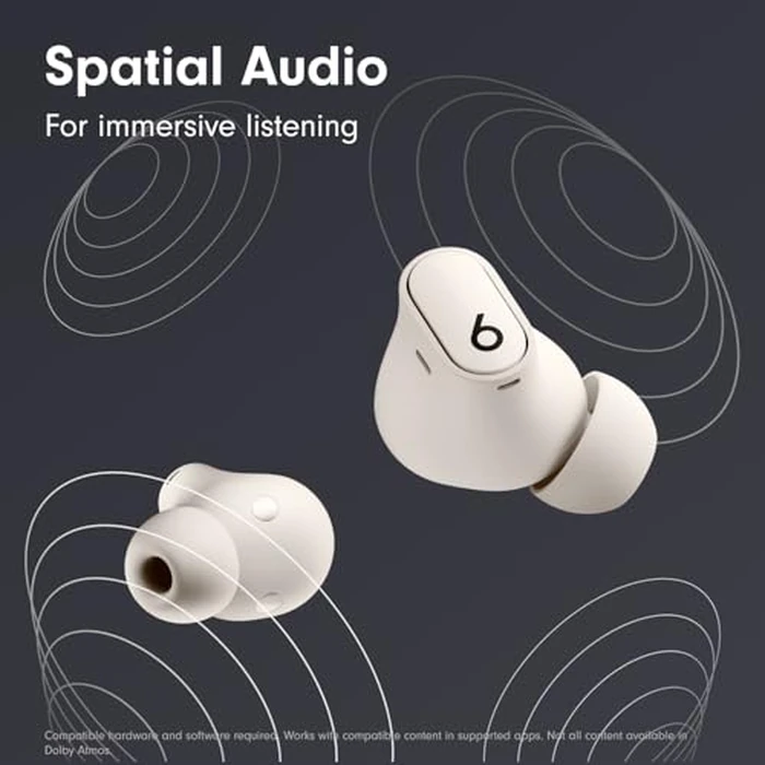 Beats Studio Buds + | True Wireless Noise Cancelling Earbuds, Enhanced Apple & Android Compatibility, Built-in Microphone, Sweat Resistant Bluetooth Headphones, Spatial Audio - Ivory by Beats - Image 4