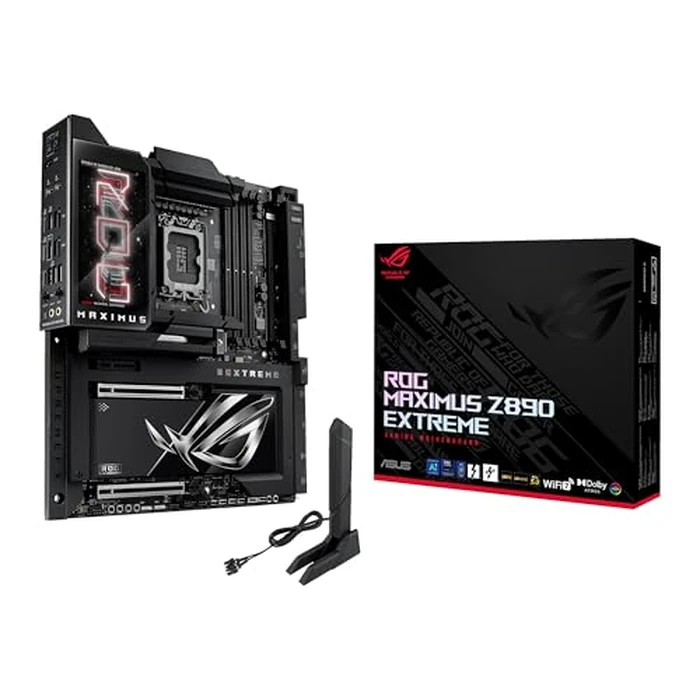 ASUS ROG MAXIMUS Z890 EXTREME Intel(R) Z890 LGA 1851 E-ATX motherboard, Advanced AI PC-ready, 24+2+1+2 stages, DDR5, WiFi7, 2.5G/10G LAN, PCIe(R) 5.0 M.2, Thunderbolt(TM) 5, USB Type-C(R), AI OC, 5” LCD Screen by ASUS - Used - Like New condition