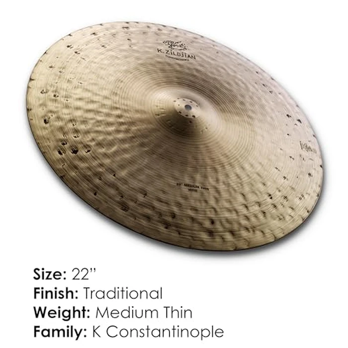 Zildjian 22" K Constantinople Medium Thin Ride, High by Zildjian - Image 2