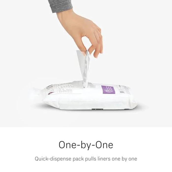 simplehuman Code F 100 Count, Dispenser Pack Custom Fit Liners, Drawstring Trash Bags, 25-30L / 6.6-9 Gallons, White by simplehuman - Image 5