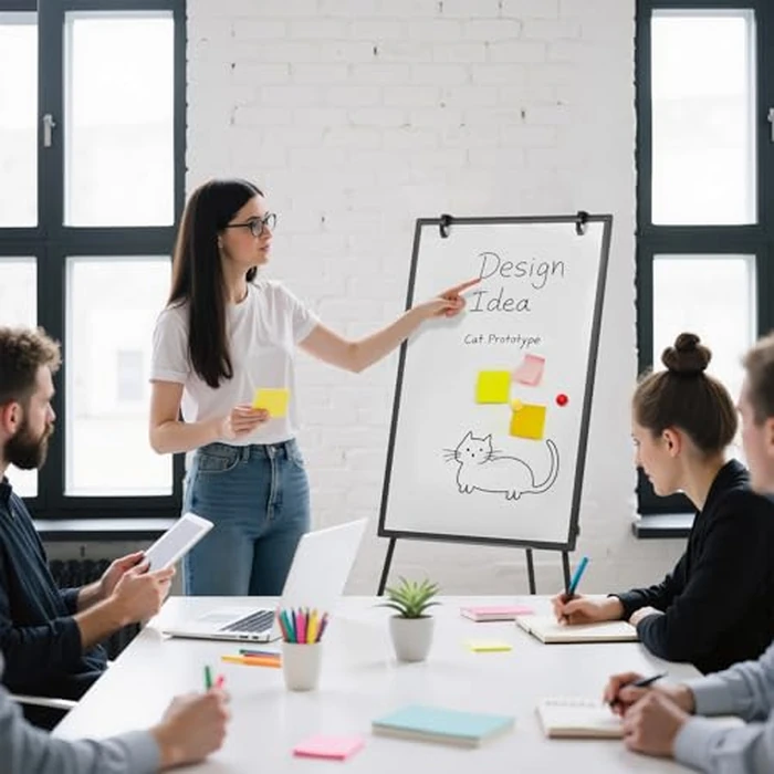 Sweetcrispy Whiteboard Easel 36 x 24 Inches, Magnetic Dry Erase White Board, Portable Boards Height Adjustable, Dry Erase Board with Stand for School, Office and Home, Silver Aluminium Frame, Black by Sweetcrispy - Image 5