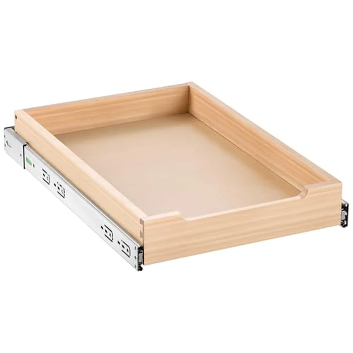 VEVOR Pull Out Cabinet Organizer, 14"W x 21"D Cabinet Drawer, Soft Close Slide out Shelf, Heavy-Duty Sliding Wood Drawer, Bottom Mount Size（14.5"W x 23"D）and Side Mount Size（15"W x 23"D） by VEVOR - Image 1