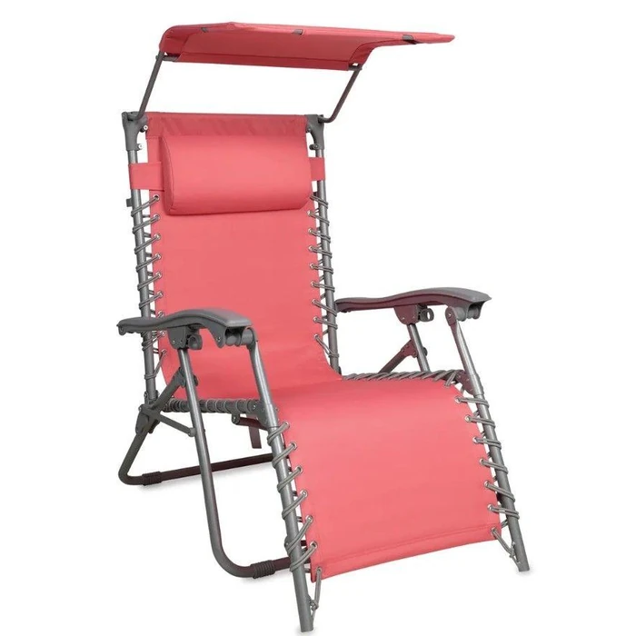 Bliss Hammocks 26" Gravity Free Beach Chair with Pillow and Canopy - Coral by Bliss Hammocks - Refurbished - Excellent condition - US$95.71