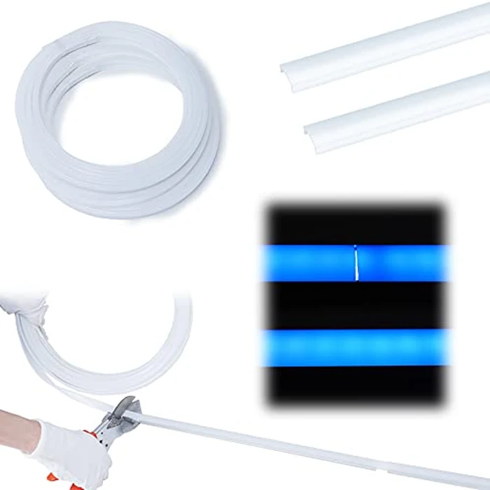 Muzata 3PACK 33FT/10M Continuous Milky White LED Cover Tape Light Seamless Plastic for U1SW U Shape Anti-UV Channel LC03 WW (ONLY Cover No Aluminum LED Channel Included) by Muzata - Used - Very Good condition
