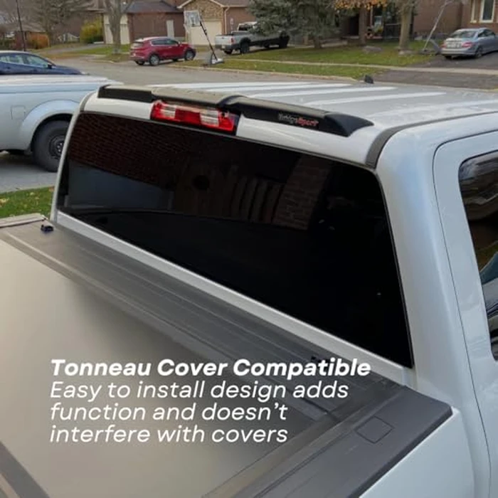 BridgeSport Wingman Utility Spoiler for Ford F-150 2015-2025 & Super Duty 2017-2025 - Rear Cab Edge Protection for Ladders & Long Loads - Low-Profile Tape-On Design - W003 by Bridgesport - Image 5
