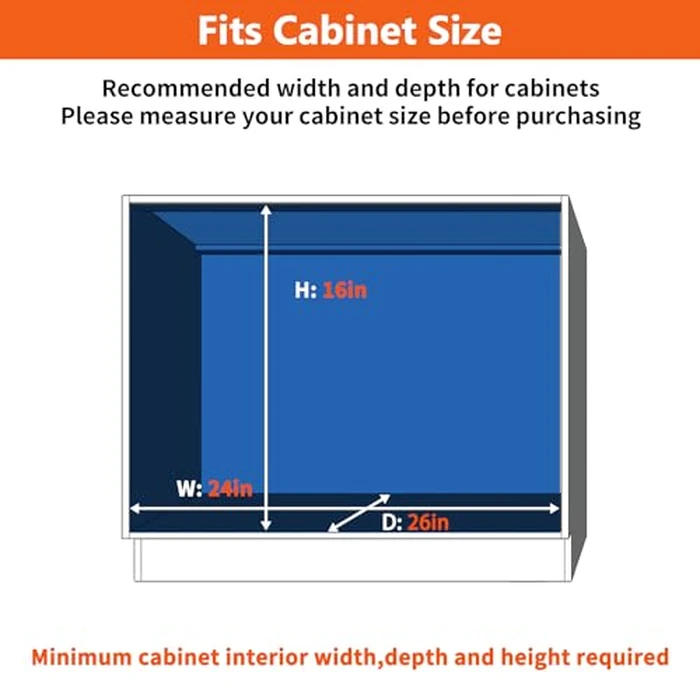 ROOMTEC Individual Pull Out Cabinet Organizer (25½"W x 21½"D), 2 Tier Spice Rack Organizer for Cabinet, Slide Out Drawer Pantry Shelf Organization and Storage for Kitchen Bathroom by ROOMTEC - Image 4