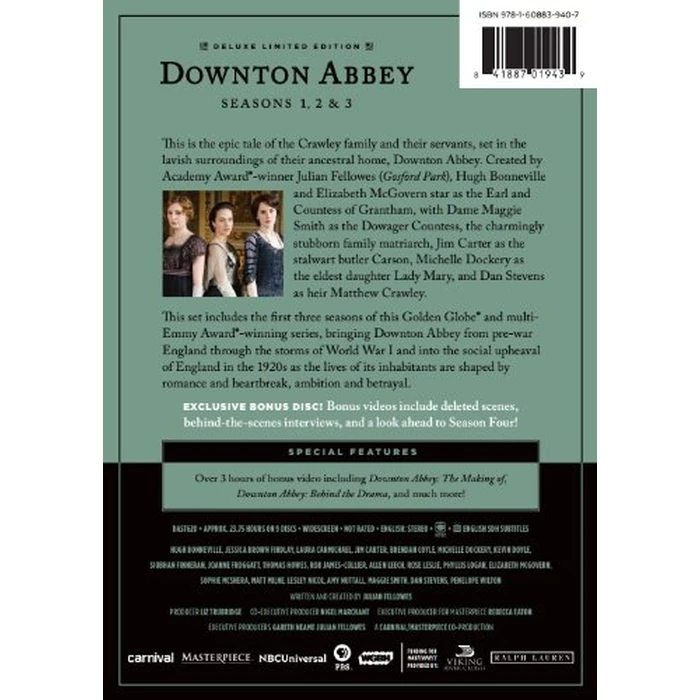 Masterpiece: Downton Abbey Seasons 1, 2 & 3 Deluxe Limited Edition (Amazon Exclusive Season 4 Bonus Features) by PBS - Image 4