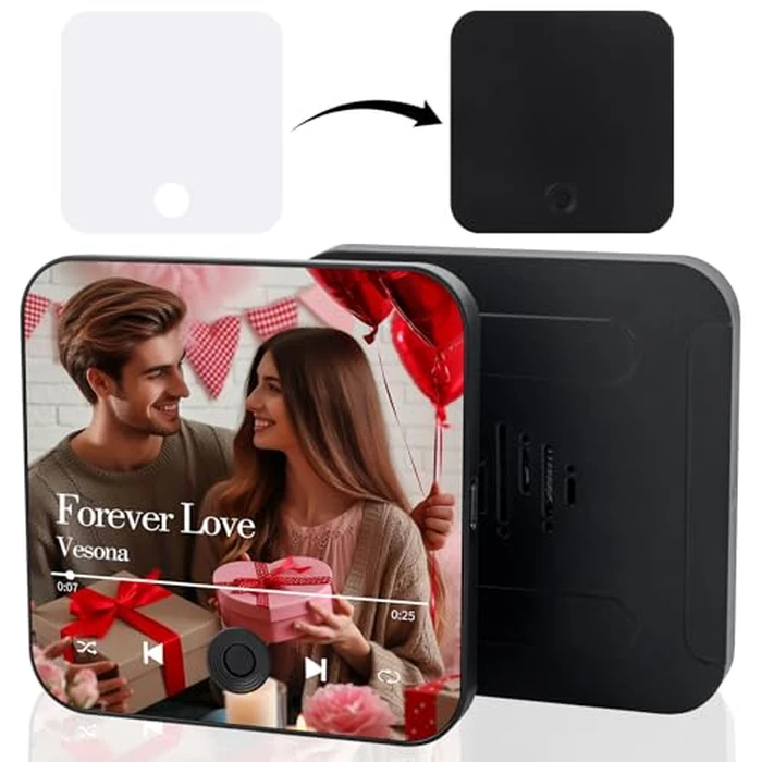 Sublimation Music Fridge Magnet Blank-Personalized Music Fridge Magnets,Print Any Photo You Like,Home Decor Gifts Can Play Music for Couples and Music Lovers by Cevhzoe - Image 1