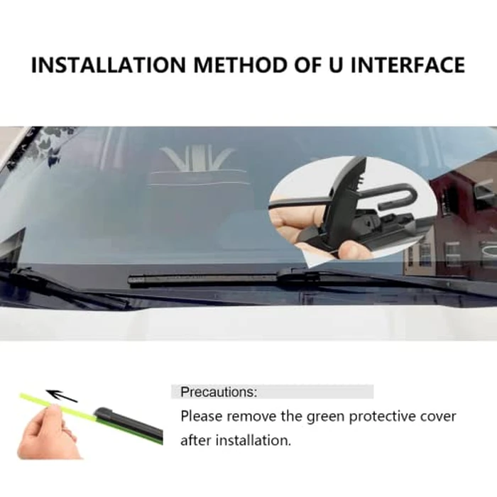 Replacement for Jeep Liberty 2008-2012 Silent Wipers -FAPIUO Front and Rear Windshield Wipers 19"+19"+14" Full Blade Set (3 Pack) U/J HOOK by FAPIUO - Image 7