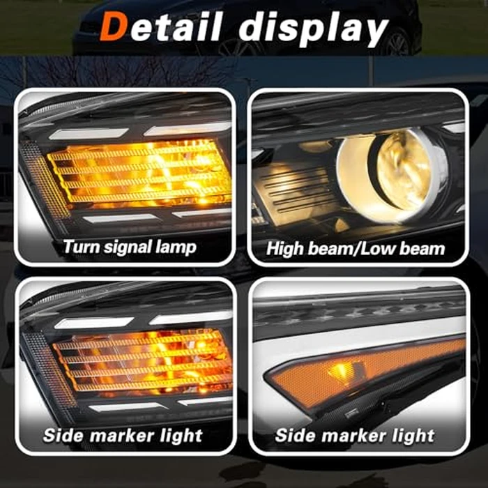 TODO Headlight Assembly Compatible with 2022 2023 2024 Kia Forte FE LX LXS, Halogen Headlamp w/o LED DRL KI2502254 92101-M7500, Left Driver Side by TODO - Image 3