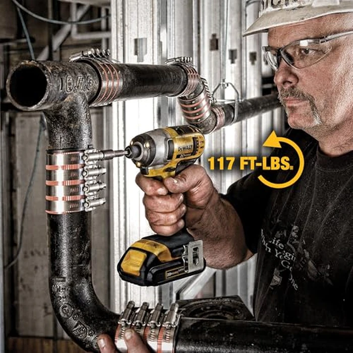 DEWALT 20V MAX Cordless Drill and Impact Driver, Power Tool Combo Kit , Includes 2 Batteries, Charger and Bag (DCK240C2) by DEWALT - Image 9