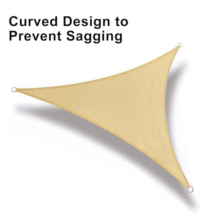 LOVE STORY 12' x 12' x 12' Triangle Sun Shade Sail Canopy UV Block Sunshade for Outdoor Patio Garden Backyard, Sand (We Make Custom Size) by LOVE STORY - Image 6