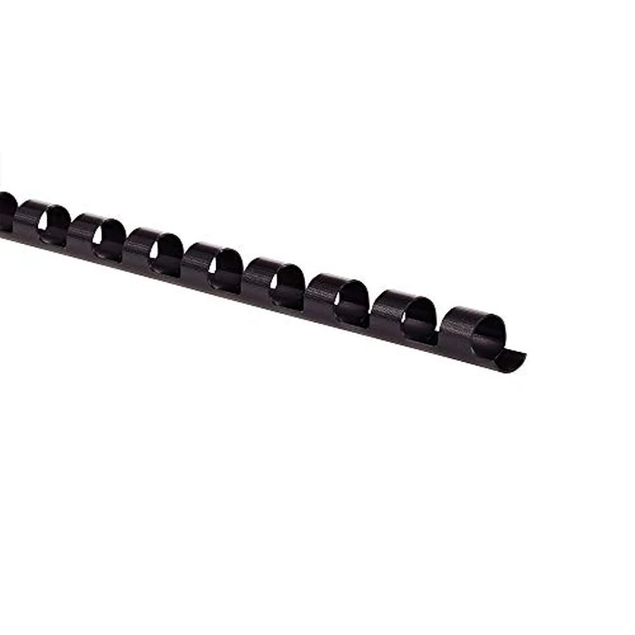 GBC CombBind 19 Hole Binding Spines, 1/2 Inch Spine Diameter, 90 Sheet Capacity, Black, 100 Spines per Pack (3381600981) by GBC - Image 1