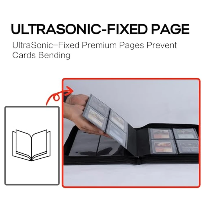 Top Loader Binder, Holds 128 Cards - 4 Pocket Top Loader Binder for 3" x 4" Rigid Card Holders for Trading Cards or Sports Cards, Model A - Classic Red by D DACCKIT - Image 5