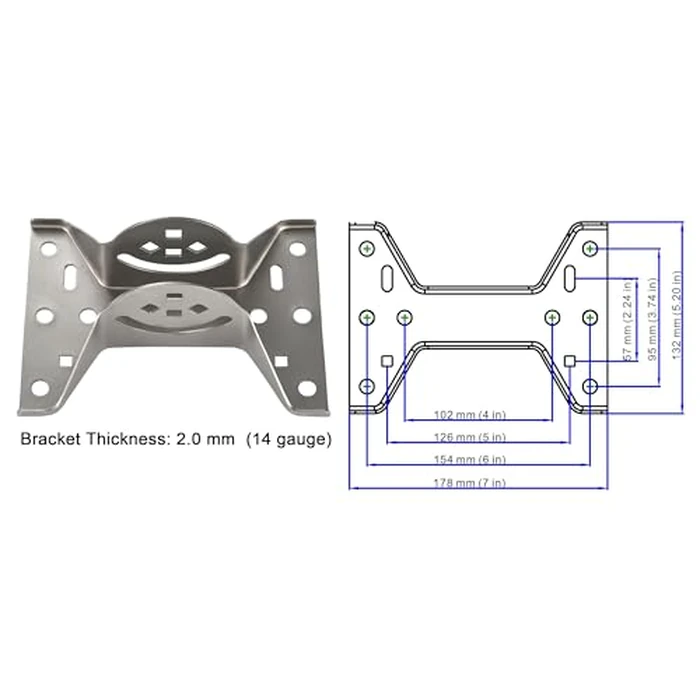 CEKAY Stainless Steel Antenna Mount (1.5" x 51"), Heavy-Duty Adjustable J-Pole Mast for TV Antenna, Starlink, Satellite Dish, or Weather Station, Universal Wall, Eave & Roof Mounting Bracket by cekay - Image 1