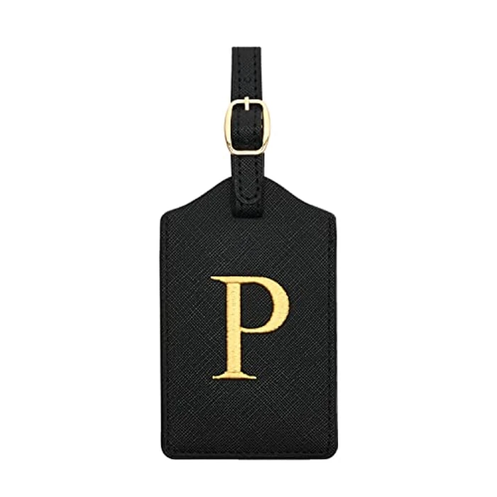 Luggage Tag PU Leather for Suitcase Baggage Handbag Travel Bag Label Suitcase Tag Suitcase Label Tag w. Name Card & Privacy Cover (P) by CHOIEO - Used - Very Good condition