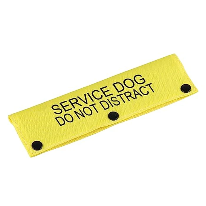 Funny Dog Leash Sleeve - Service Dog Do Not Distract Wrap Alert Hanging ID Patch Tag Pet Birthday Gift by BLUPARK - Image 1