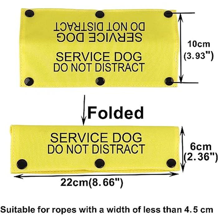 Funny Dog Leash Sleeve - Service Dog Do Not Distract Wrap Alert Hanging ID Patch Tag Pet Birthday Gift by BLUPARK - Image 2