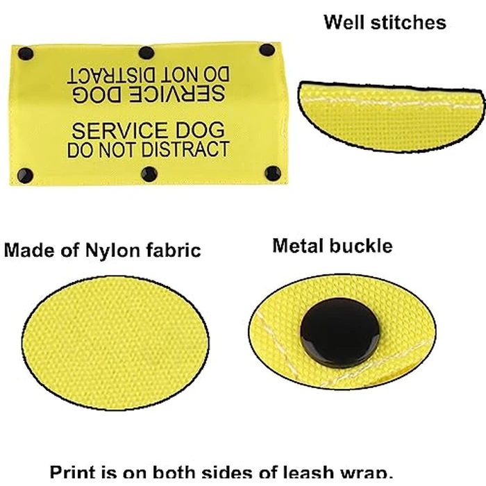 Funny Dog Leash Sleeve - Service Dog Do Not Distract Wrap Alert Hanging ID Patch Tag Pet Birthday Gift by BLUPARK - Image 5
