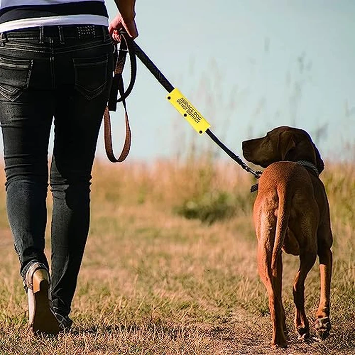 Funny Dog Leash Sleeve - Service Dog Do Not Distract Wrap Alert Hanging ID Patch Tag Pet Birthday Gift by BLUPARK - Image 7