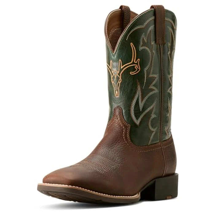 ARIAT Men's Sport Outdoor Cowboy Boot Western, Brown Oiled Rowdy/Tack Green, 11.5 Wide by ARIAT - Used - Like New condition