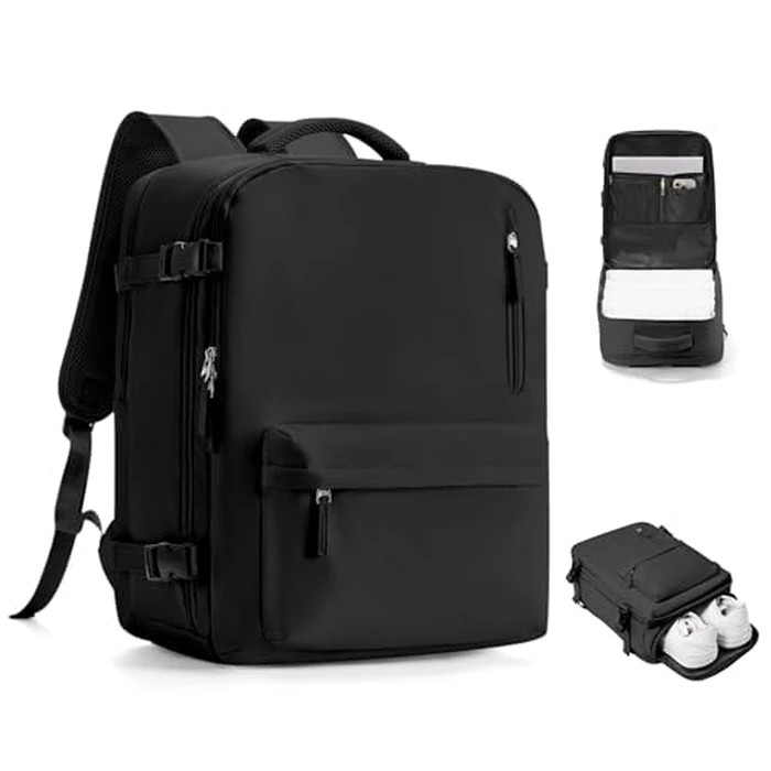 VGCUB Travel Backpack for Women Men for Spirit Airlines Personal Item Bag 18x14x8 Inches Laptop College Waterproof Carry on Flight Approved Work Backpack Mochila de Viaje,Large Black by VGCUB - Used - Like New condition - US$25.10
