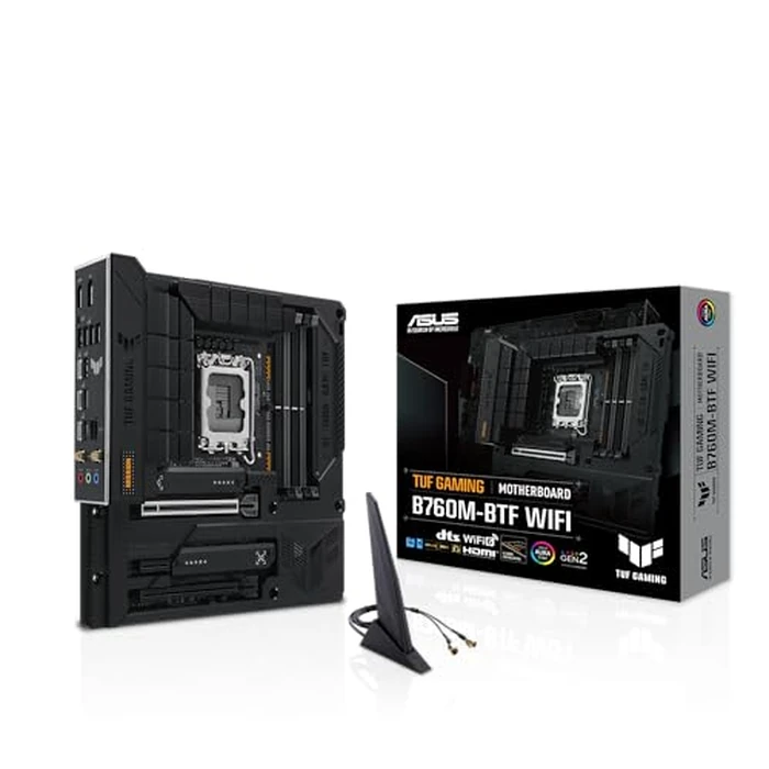 ASUS TUF Gaming B760M-BTF WiFi Intel B760 (LGA 1700) mATX Motherboard with DDR5, PCIe 5.0, 3X PCIe 4.0 M.2 Slots, 12+1 DrMOS, Wi-Fi 6, 2.5Gb LAN, DP, HDMI, USB 3.2 Gen 2x2 Type-C by Asus - Used - Very Good condition - CA$156.31