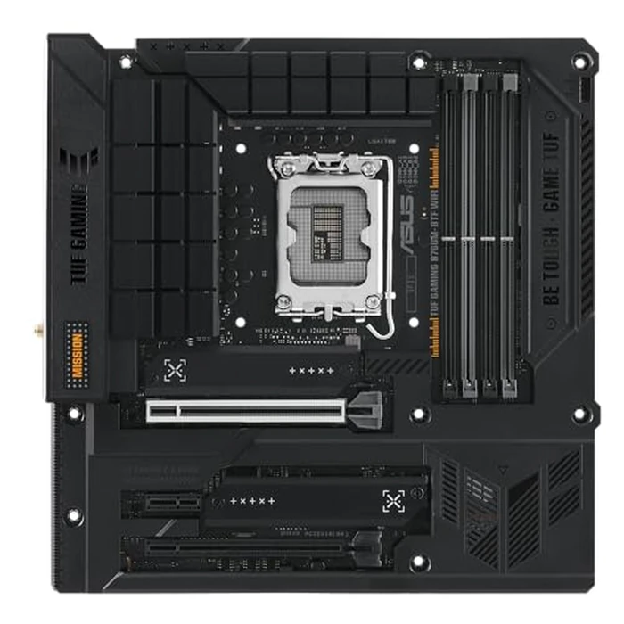 ASUS TUF Gaming B760M-BTF WiFi Intel B760 (LGA 1700) mATX Motherboard with DDR5, PCIe 5.0, 3X PCIe 4.0 M.2 Slots, 12+1 DrMOS, Wi-Fi 6, 2.5Gb LAN, DP, HDMI, USB 3.2 Gen 2x2 Type-C by Asus - Image 4