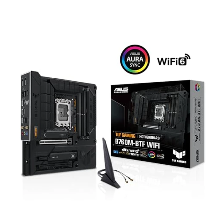 ASUS TUF Gaming B760M-BTF WiFi Intel B760 (LGA 1700) mATX Motherboard with DDR5, PCIe 5.0, 3X PCIe 4.0 M.2 Slots, 12+1 DrMOS, Wi-Fi 6, 2.5Gb LAN, DP, HDMI, USB 3.2 Gen 2x2 Type-C by Asus - Image 9