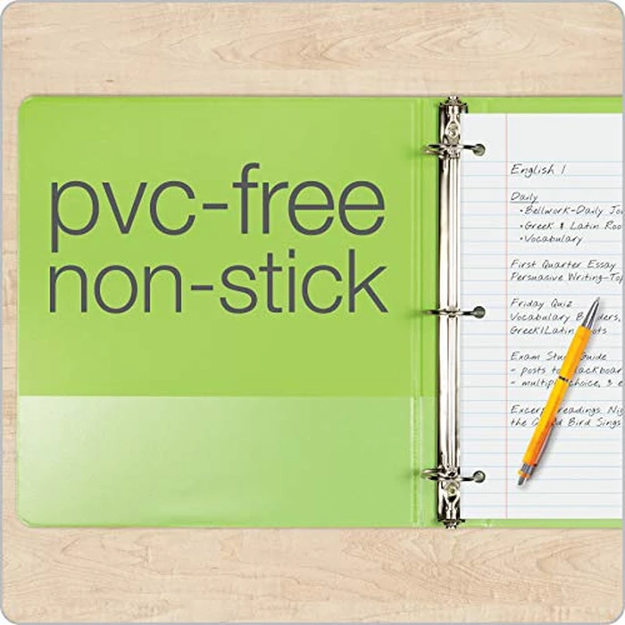 Cardinal 3 Ring Binders, Round Rings, Holds 350 Sheets, ClearVue Presentation View, Non-Stick, Assorted Colors (79550), 1.5 Inch (Pack of 4) by Cardinal - Image 4