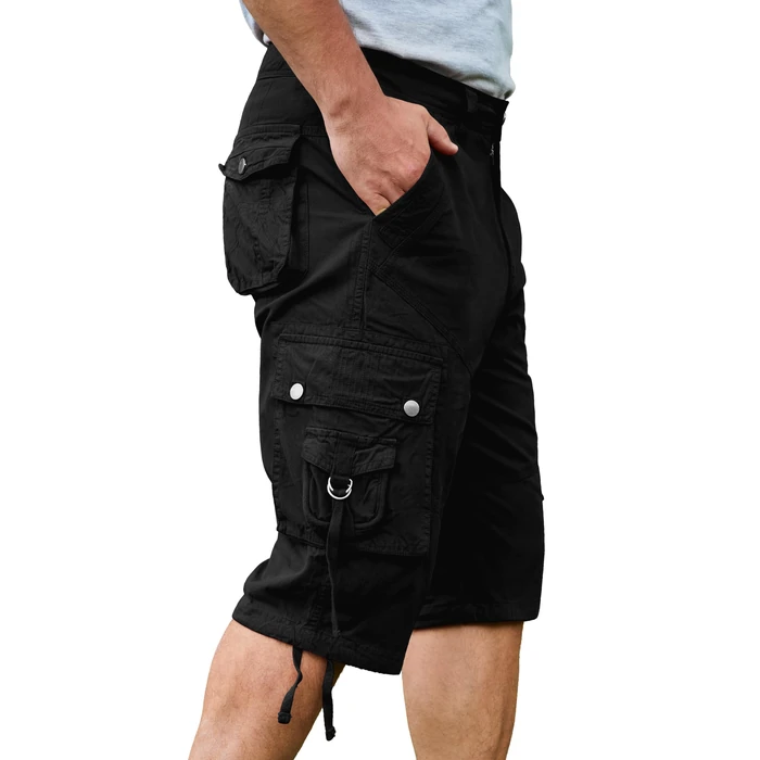 VOPOKER Cargo Shorts for Men Multi Pockets Mens Shorts Twill Below Knee 13 Inches Cotton Relaxed Fit Hiking Outdoor Work Black 40 by VOPOKER - Used - Like New condition - US$22.80