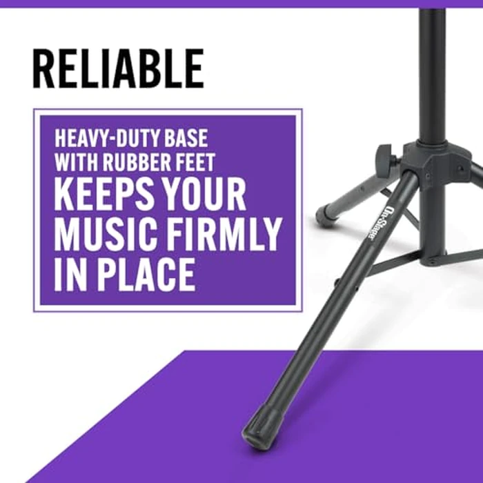 On-Stage SM7211B Professional Grade Folding Orchestral Sheet Music Stand, Black by OnStage - Image 4
